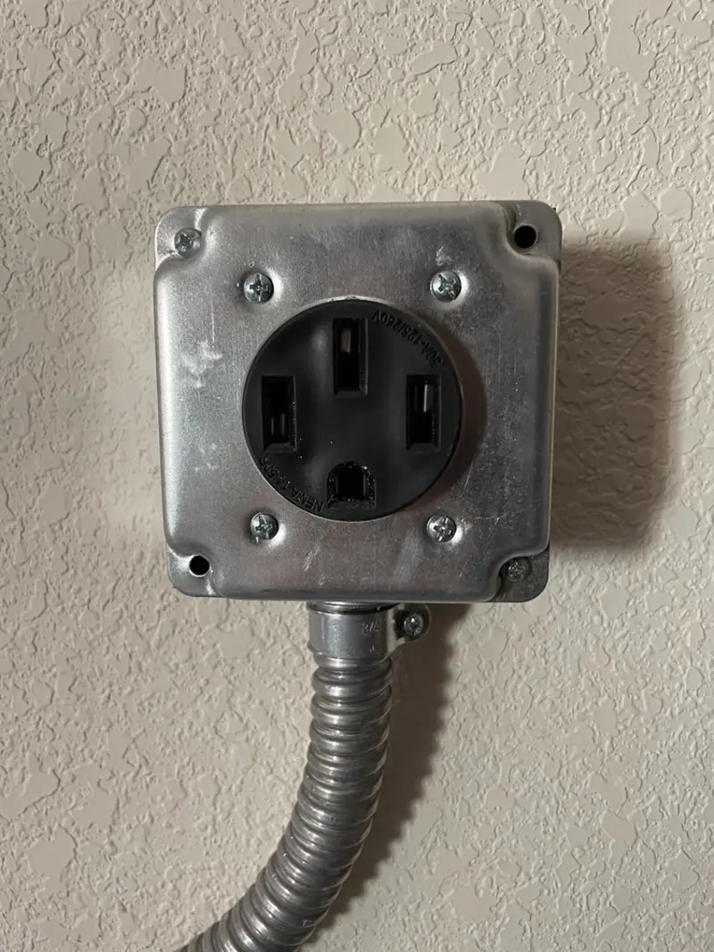 NEMA 14-50 outlet installed for Electrical Panel Upgrade in Adams